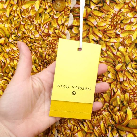 KIKA VARGAS X Target Quilted Scalloped Floral Boxy Jacket - Picture 13 of 14